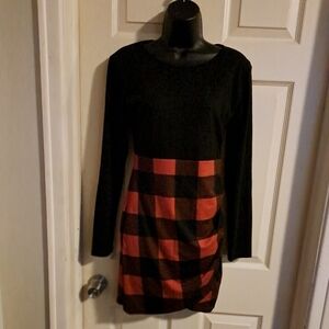 Dress size small solid on top checked on bottom 5/$25